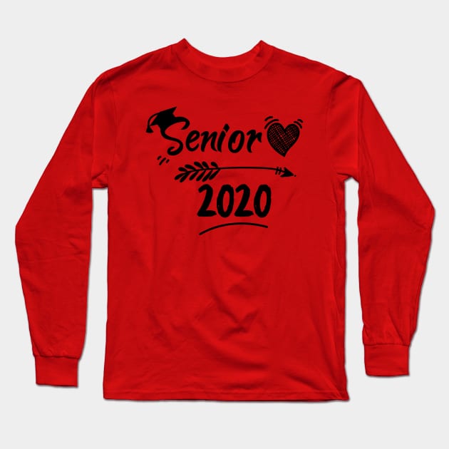 Senior 2020, Graduation , Cute 2020 Senior Vibes Squad Long Sleeve T-Shirt by Elitawesome